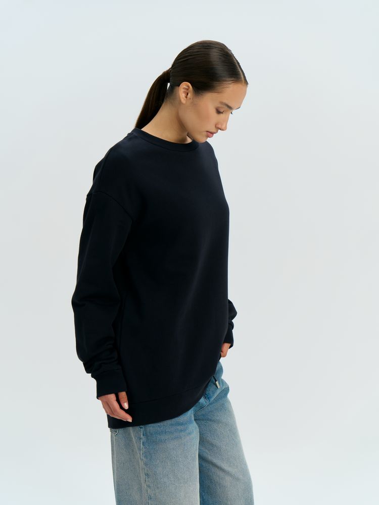 Свитшот оверсайз унисекс Omnifit, черный — изображение 13