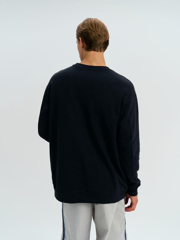 Свитшот оверсайз унисекс Omnifit, черный — изображение 9