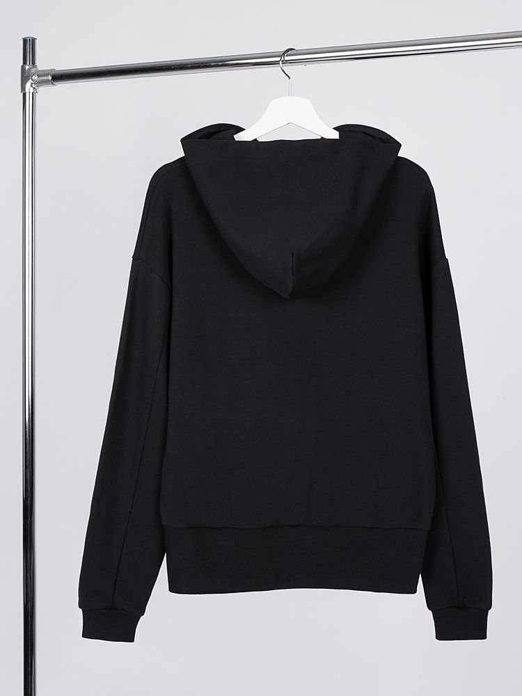 Худи оверсайз унисекс Kosmos, черное — изображение 4