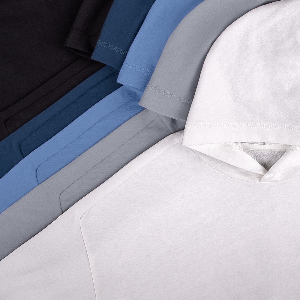 Футболка оверсайз унисекс с капюшоном Neofit, светло-серая — изображение 6