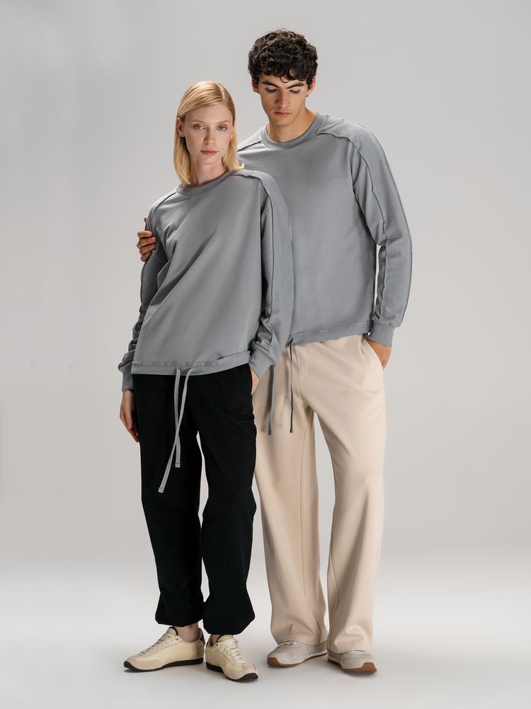 Свитшот унисекс Vozduh, светло-серый — изображение 11