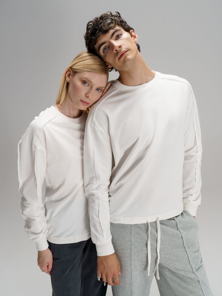 Свитшот унисекс Vozduh, молочно-белый — изображение 12
