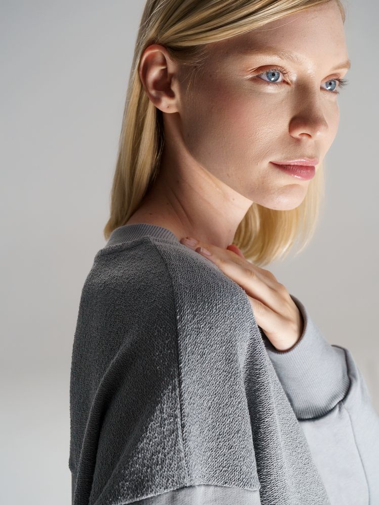 Свитшот оверсайз унисекс Vozduh, светло-серый — изображение 12