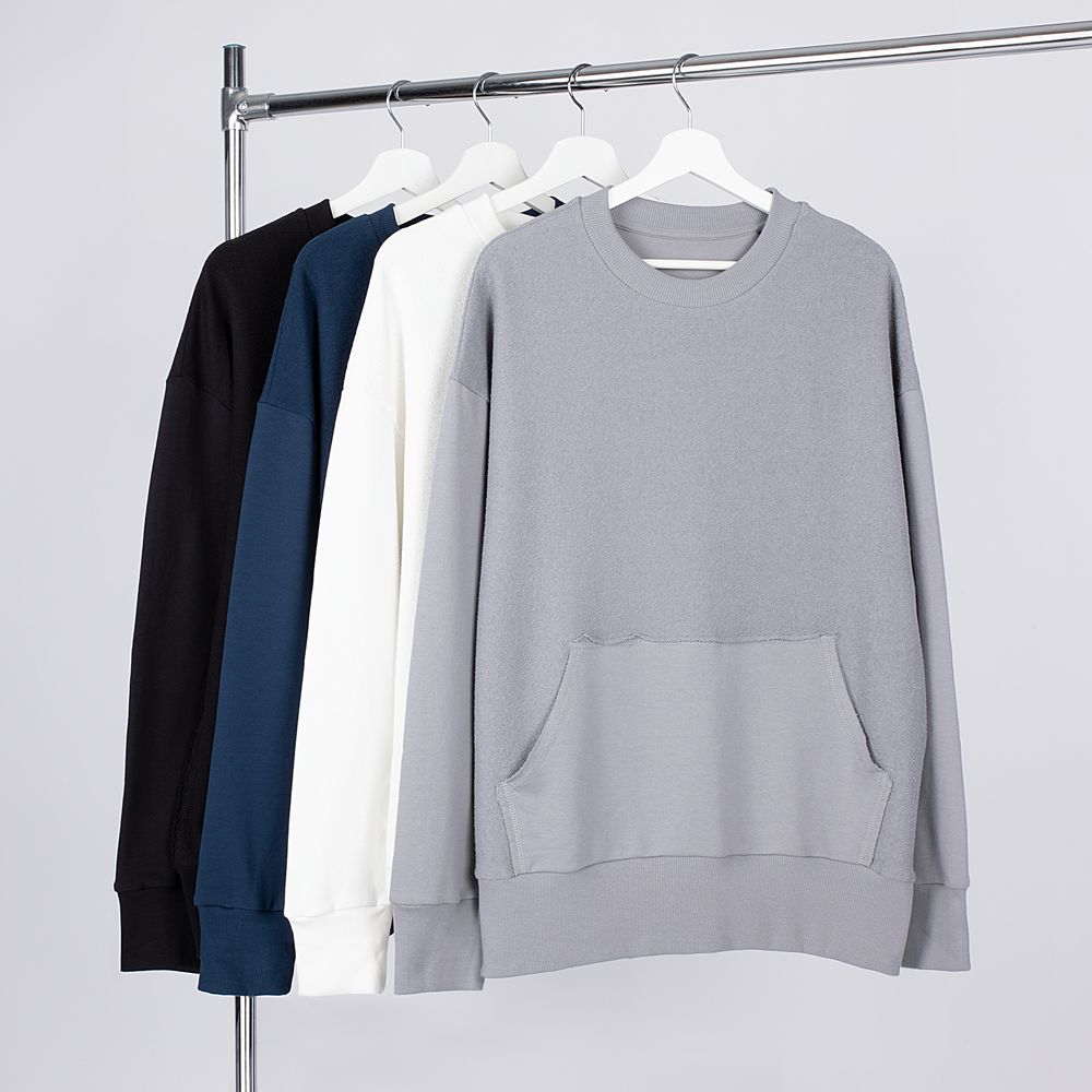 Свитшот оверсайз унисекс Vozduh, светло-серый — изображение 4