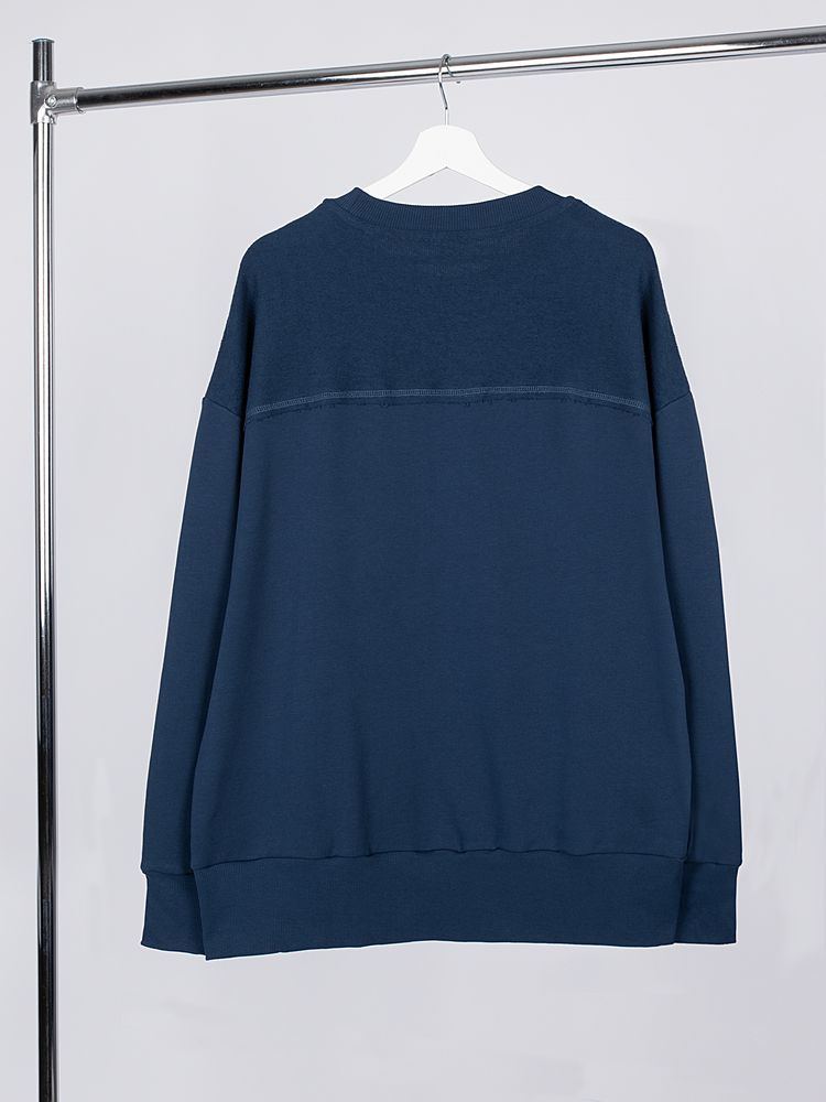 Свитшот оверсайз унисекс Vozduh, темно-синий — изображение 3