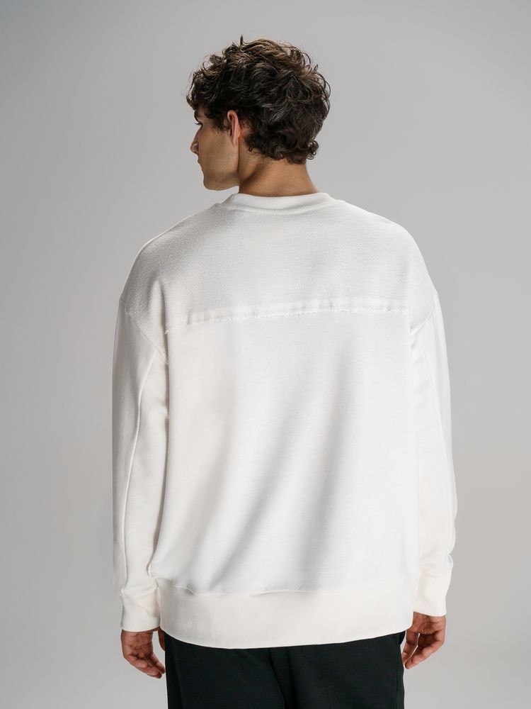 Свитшот оверсайз унисекс Vozduh, молочно-белый — изображение 11