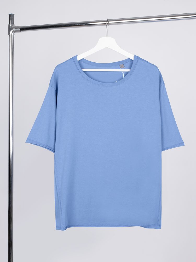 Футболка оверсайз унисекс Vozduh, синяя — изображение 3