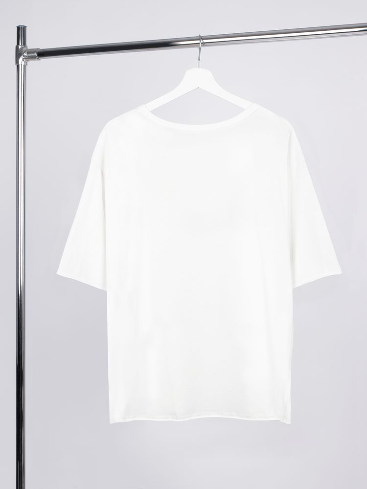 Футболка оверсайз унисекс Vozduh, молочно-белая — изображение 4