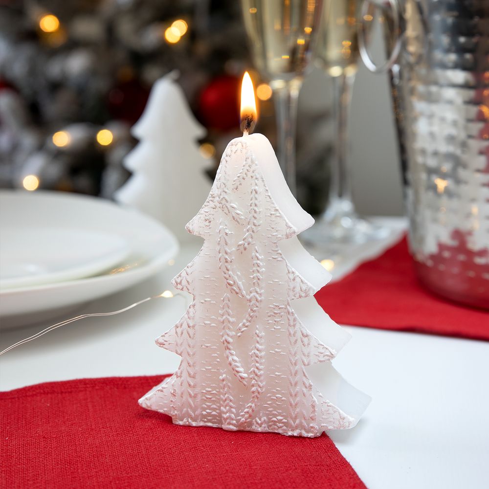 Свеча Kniteam, елка, белая — изображение 5