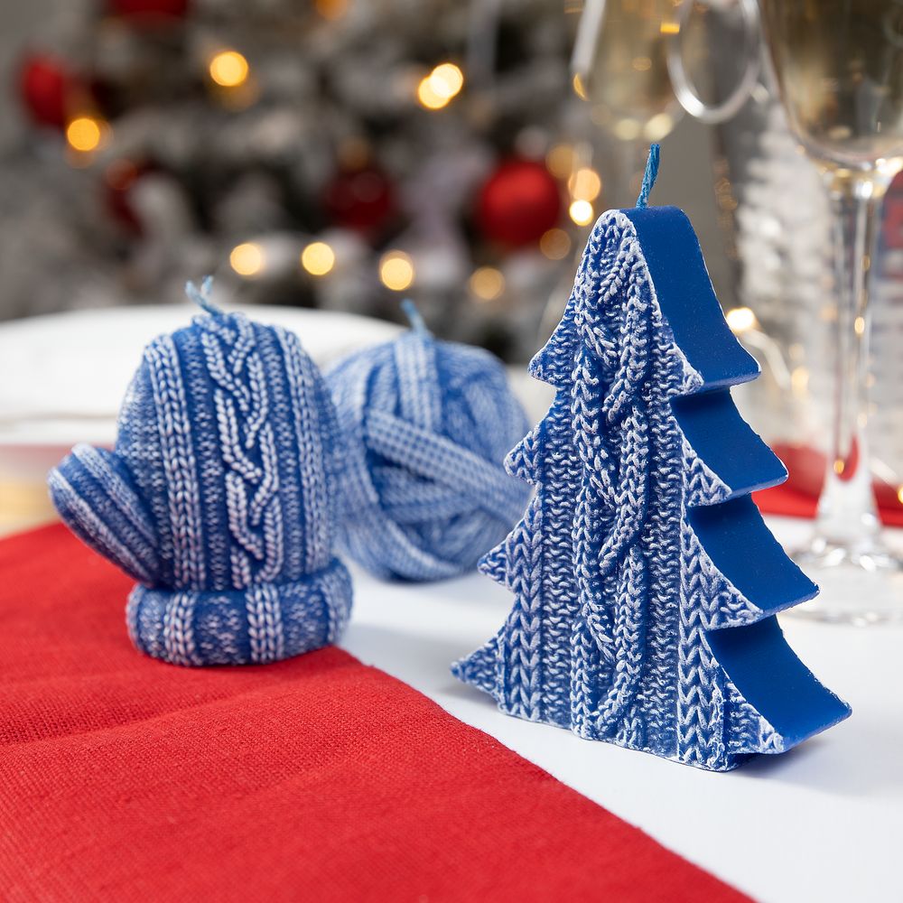 Свеча Kniteam, клубок, синий — изображение 6