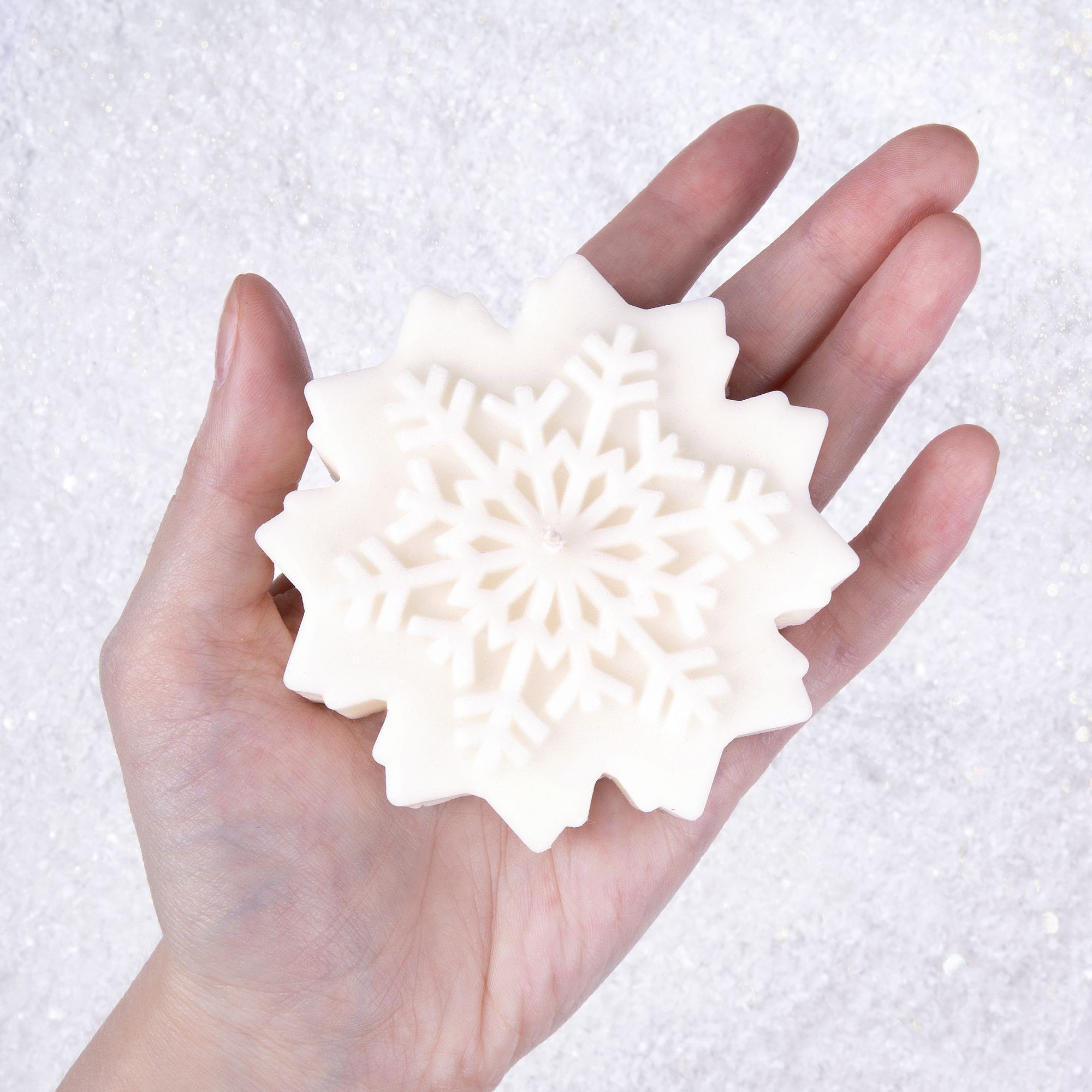 Свеча Snowflame 1, белая, 8 см — изображение 3