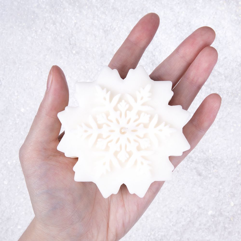 Свеча Snowflame 2, белая, 8 см — изображение 3