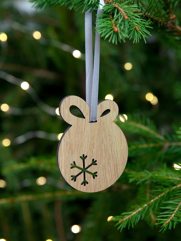Деревянная подвеска Christmate, шар — изображение 5