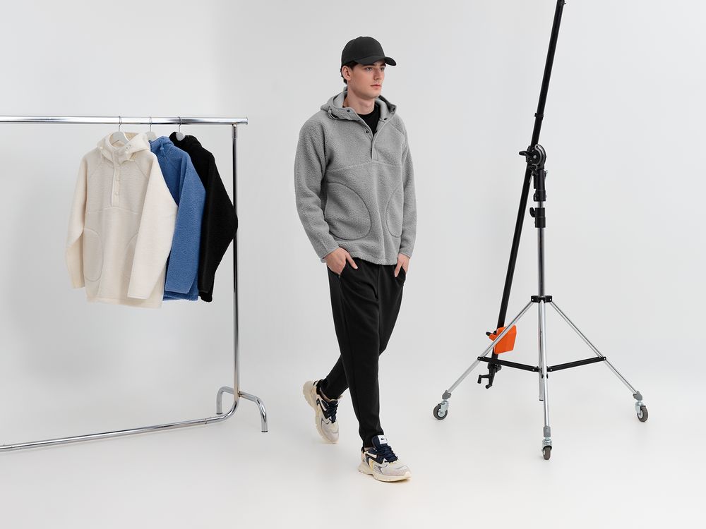 Анорак унисекс Oblako, светло-серый — изображение 11