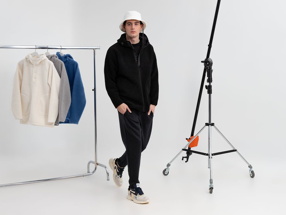 Анорак унисекс Oblako, черный — изображение 10