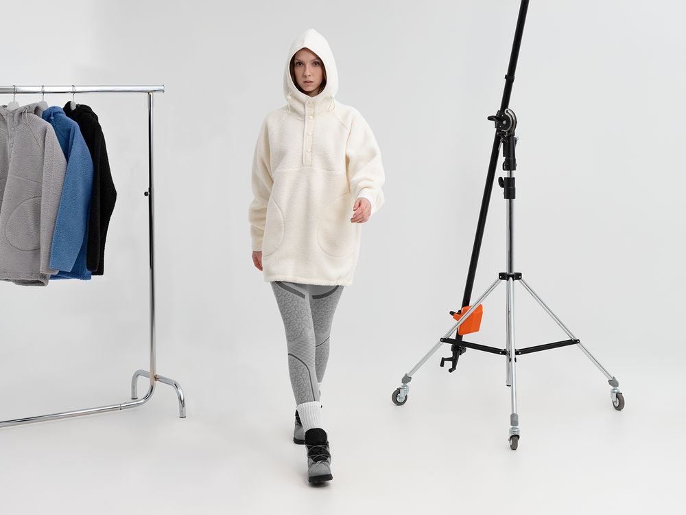 Анорак унисекс Oblako, молочно-белый — изображение 11