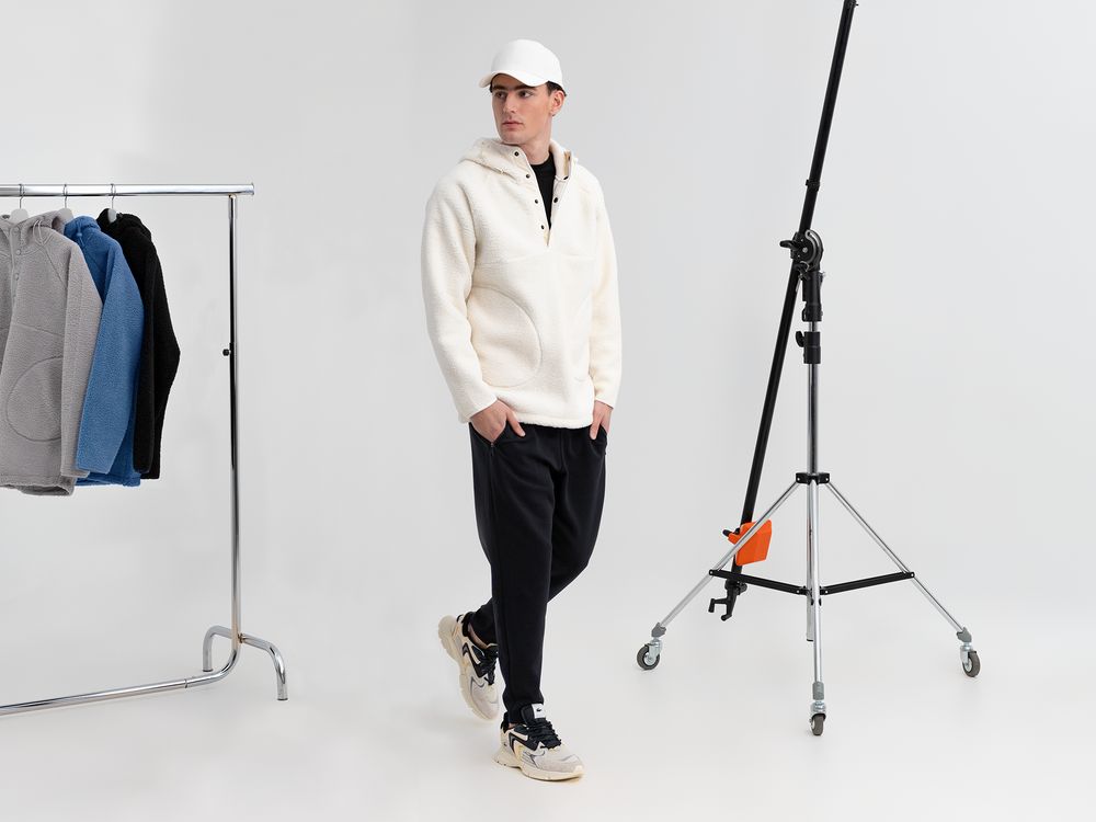 Анорак унисекс Oblako, молочно-белый — изображение 10