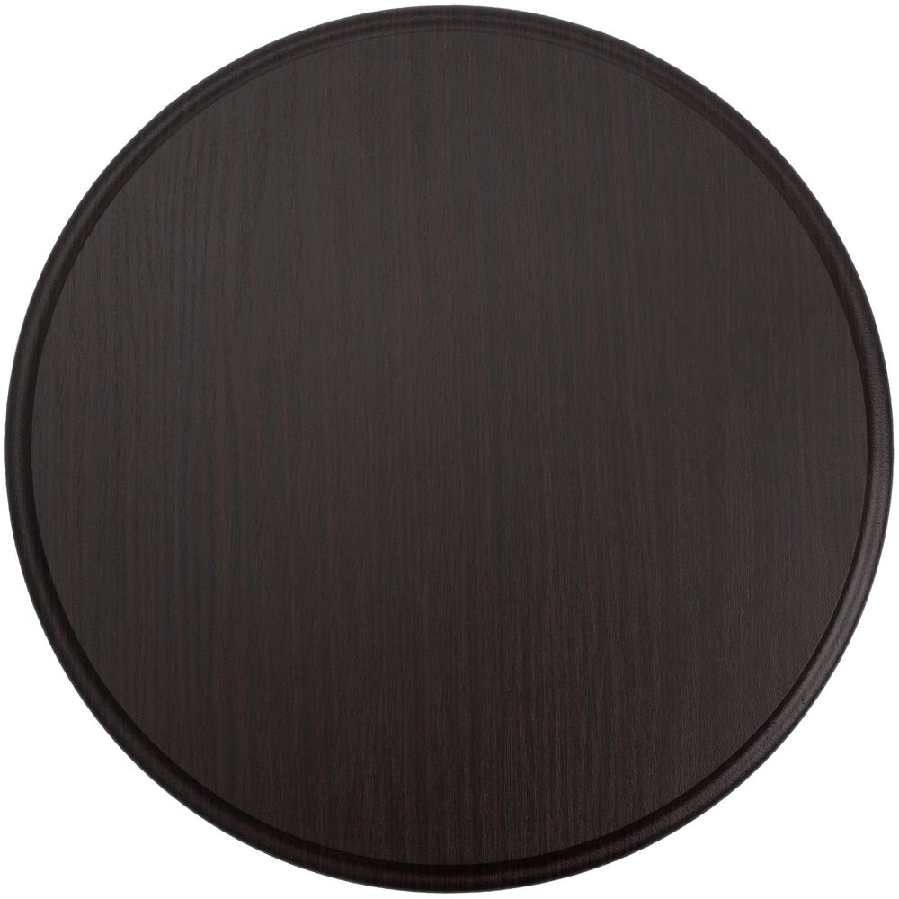 Плакетка Plaque, круглая, венге с золотистой пластиной — изображение 3