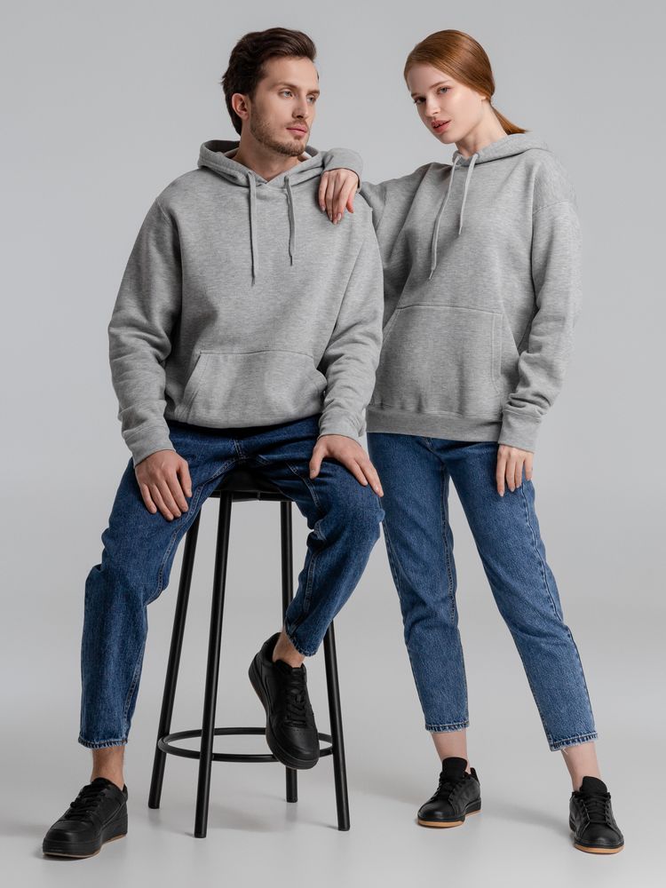 Толстовка с капюшоном Slam 320, серый меланж — изображение 13