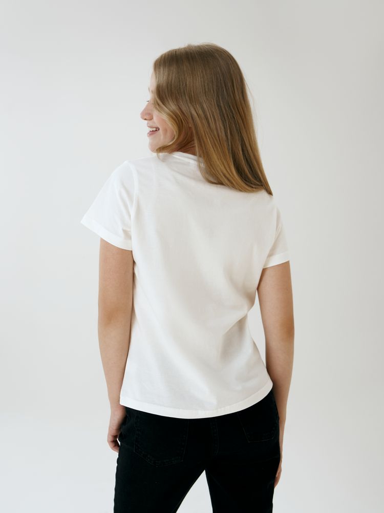 Футболка детская T-Bolka Kids, белая (теплый оттенок) — изображение 6