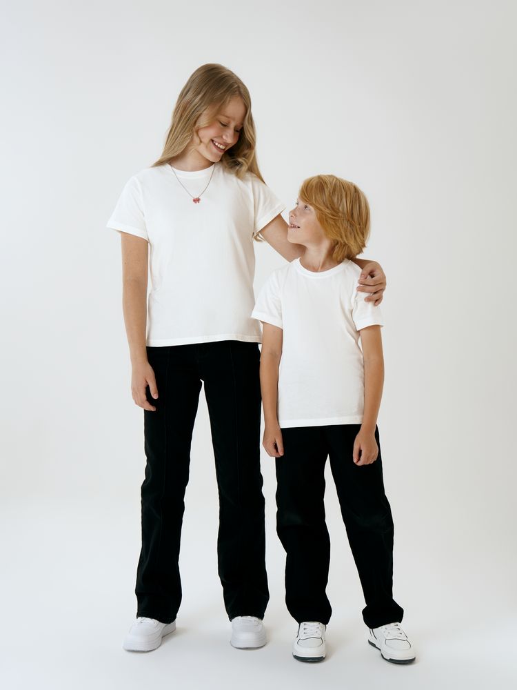 Футболка детская T-Bolka Kids, белая (теплый оттенок) — изображение 10