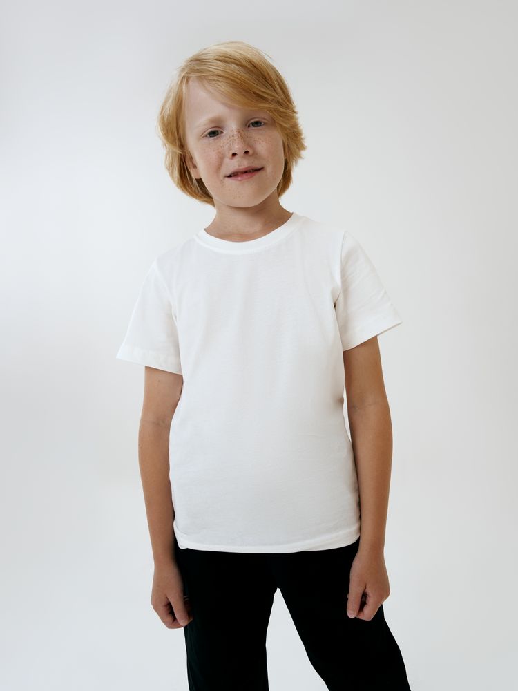 Футболка детская T-Bolka Kids, белая (теплый оттенок) — изображение 8