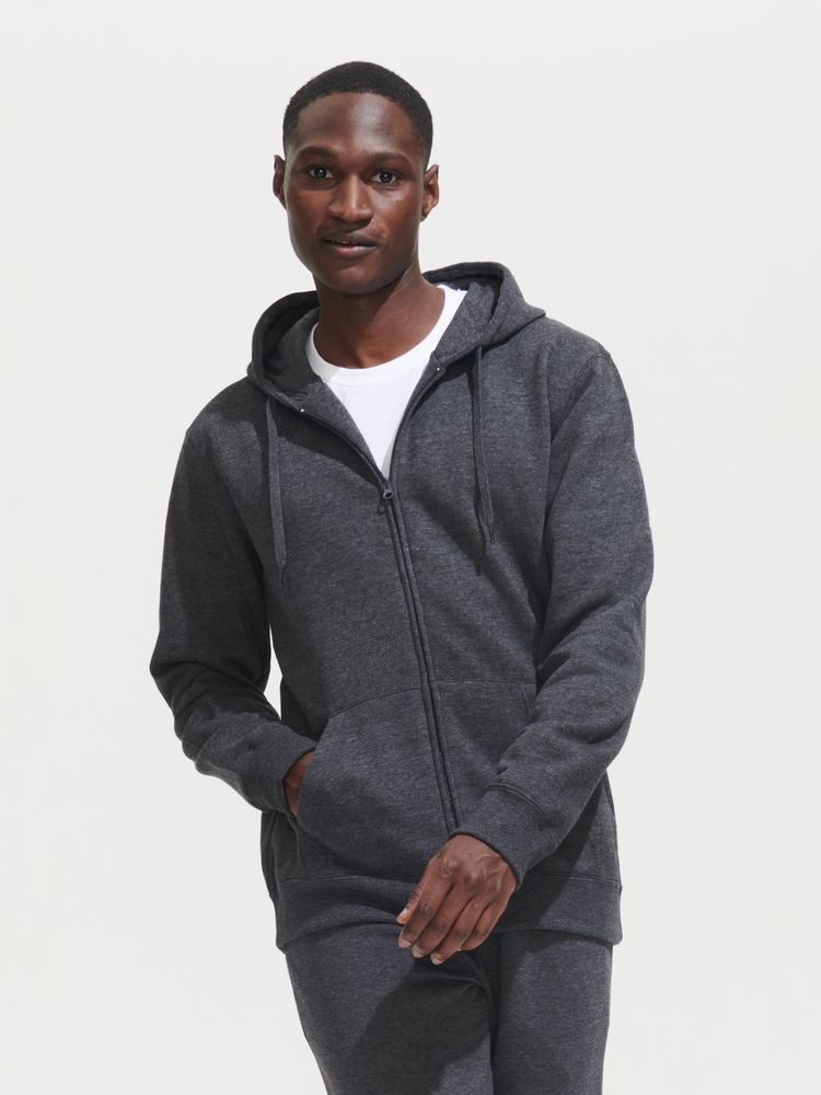 Толстовка мужская на молнии с капюшоном Seven Men, темно-синяя — изображение 5