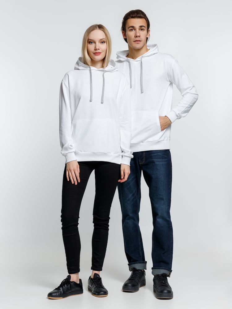 Толстовка с капюшоном Kirenga, белая (белоснежная) — изображение 12