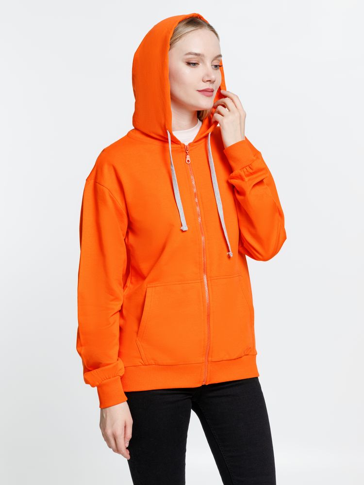 Толстовка на молнии с капюшоном Siverga, оранжевая — изображение 7