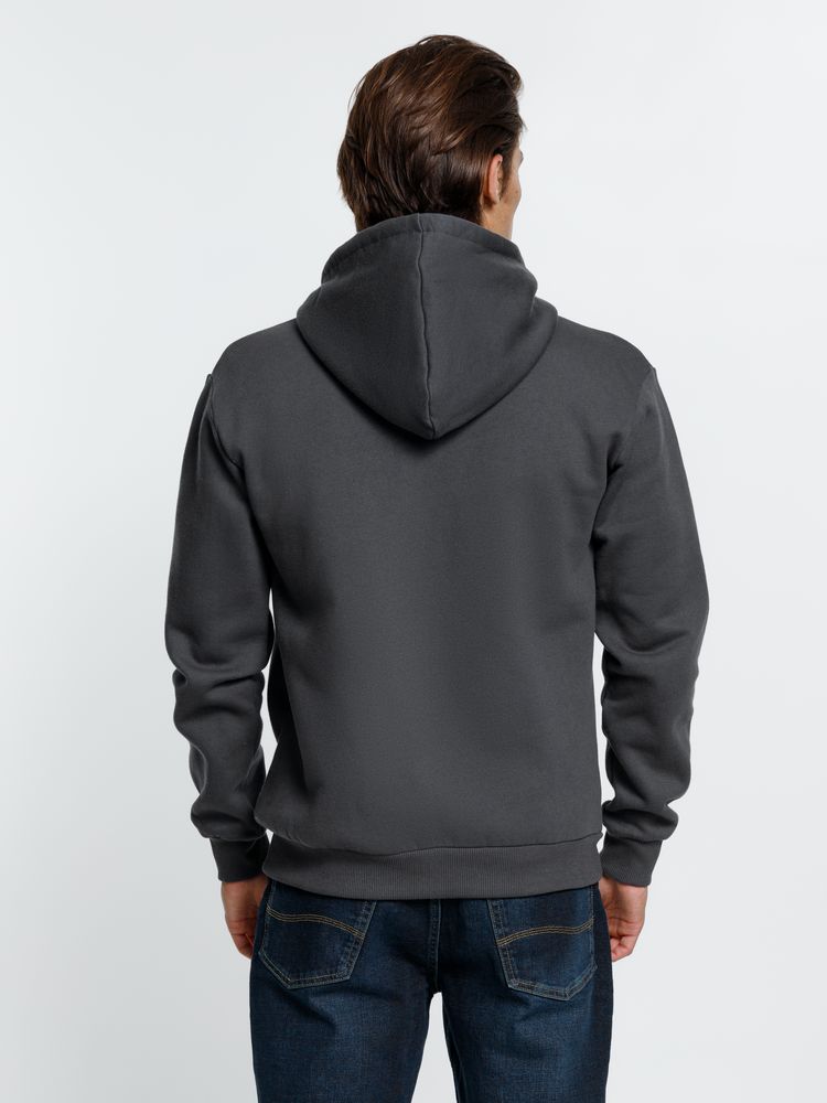 Толстовка на молнии с капюшоном Siverga Heavy, темно-серая (графит) — изображение 7