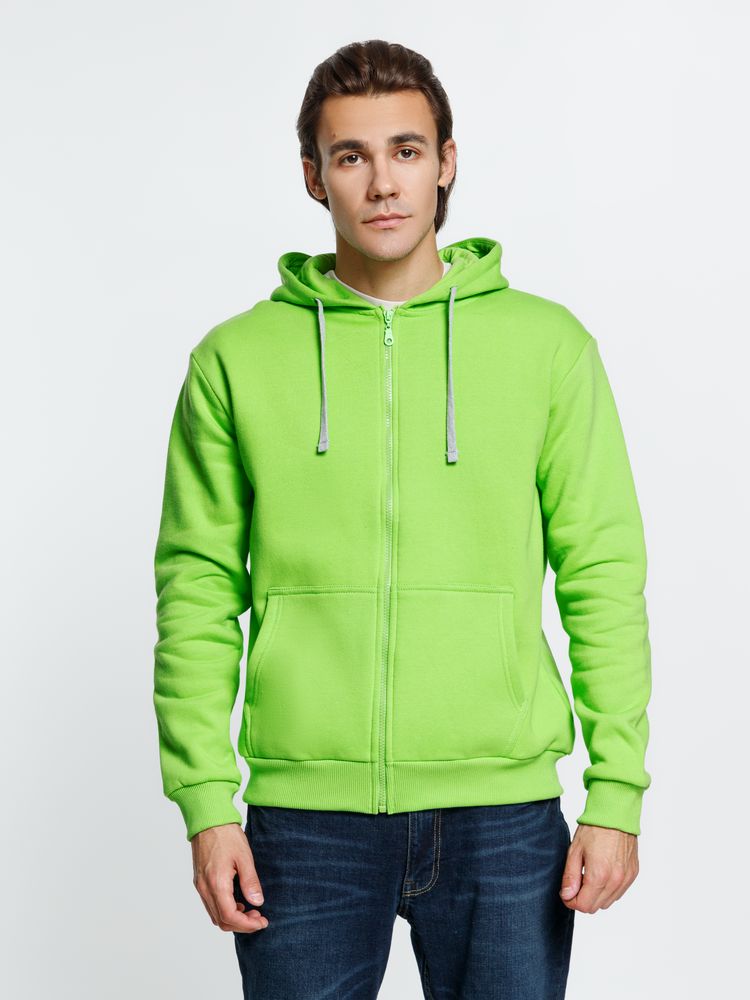 Толстовка на молнии с капюшоном Siverga Heavy, зеленое яблоко — изображение 9