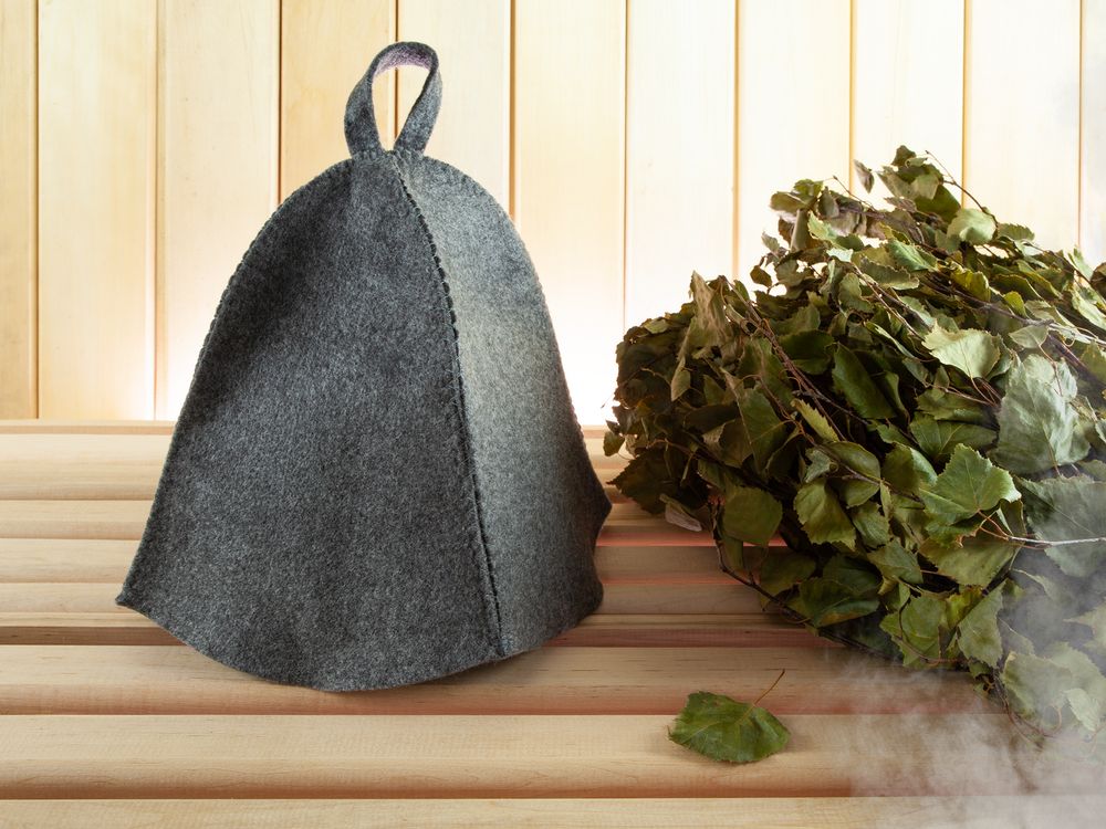 Банная шапка Heat Off, серая — изображение 5