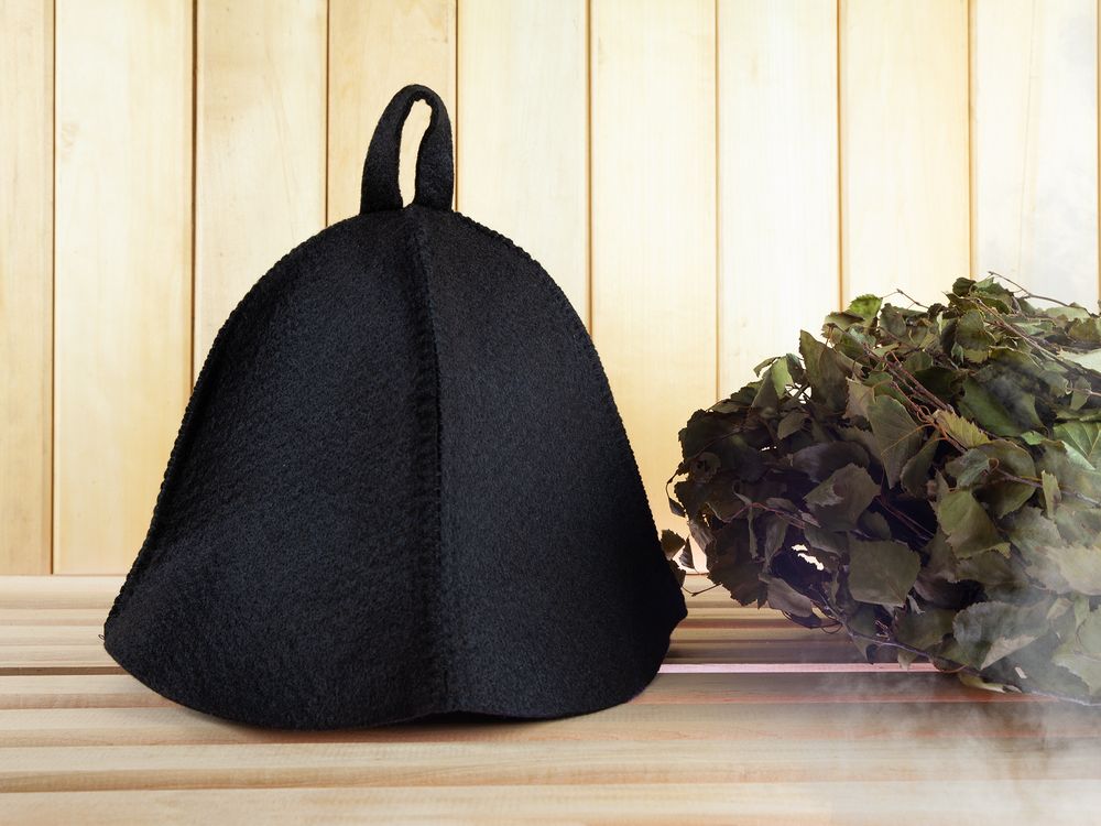 Банная шапка Heat Off, черная — изображение 5