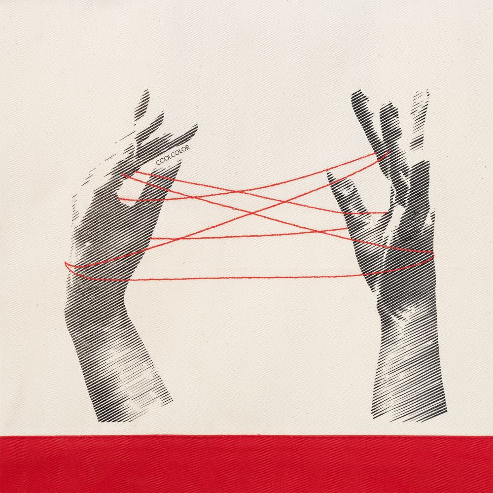 Холщовая сумка «Веревочки», красная — изображение 5