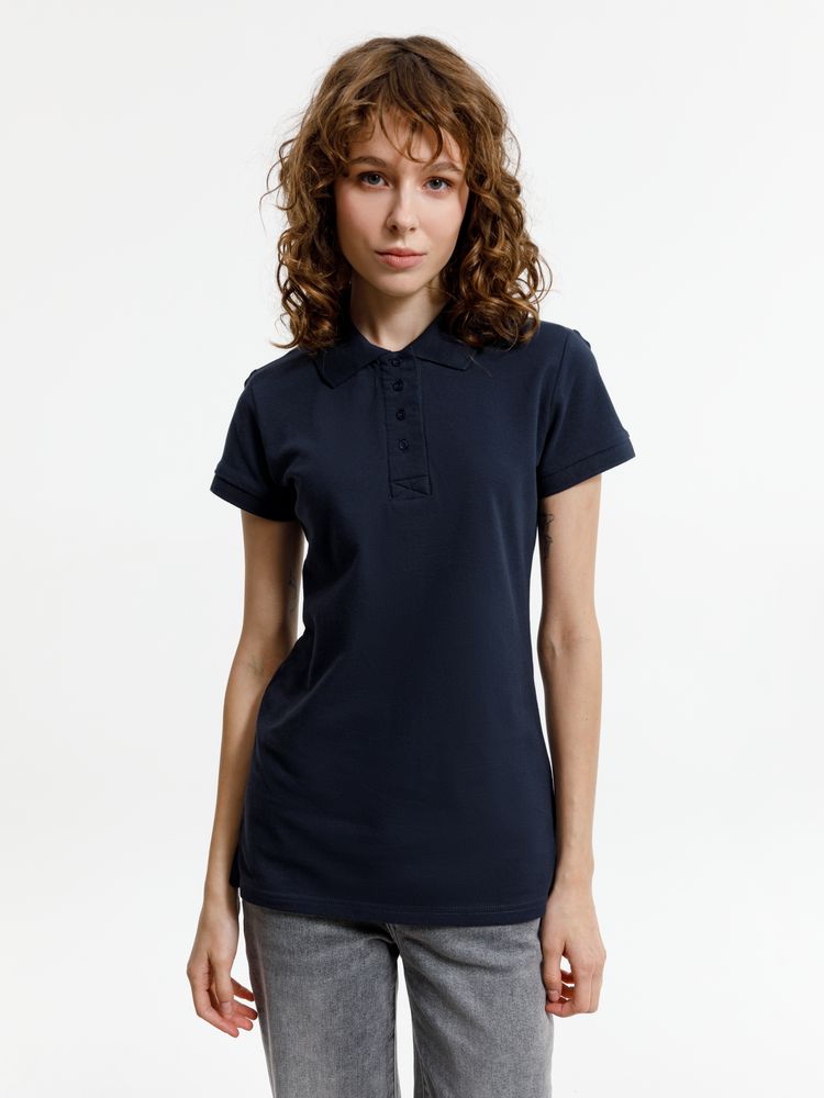 Рубашка поло женская Virma Premium Lady, темно-синяя — изображение 8
