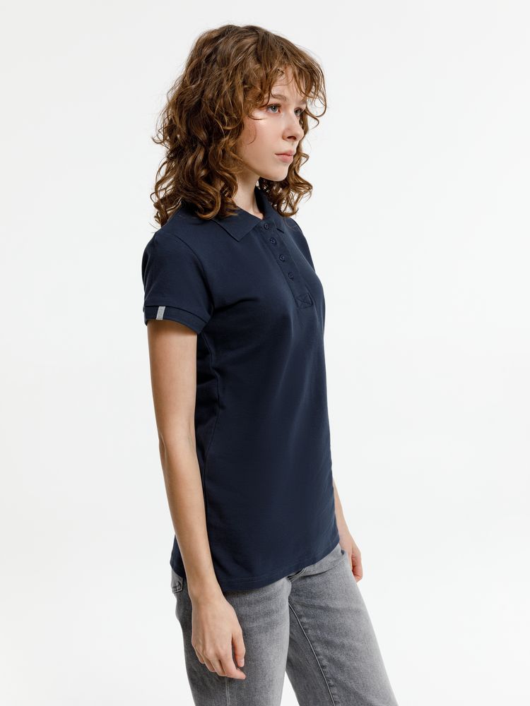 Рубашка поло женская Virma Premium Lady, темно-синяя — изображение 11