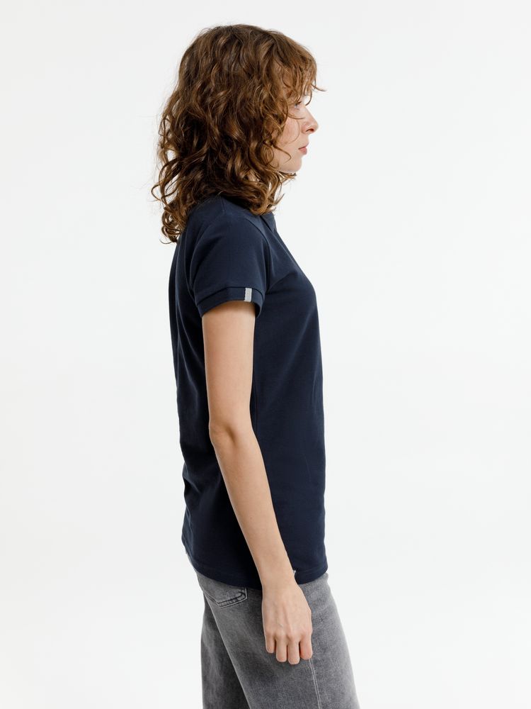 Рубашка поло женская Virma Premium Lady, темно-синяя — изображение 9