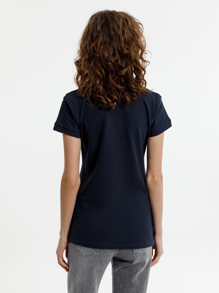 Рубашка поло женская Virma Premium Lady, темно-синяя — изображение 10