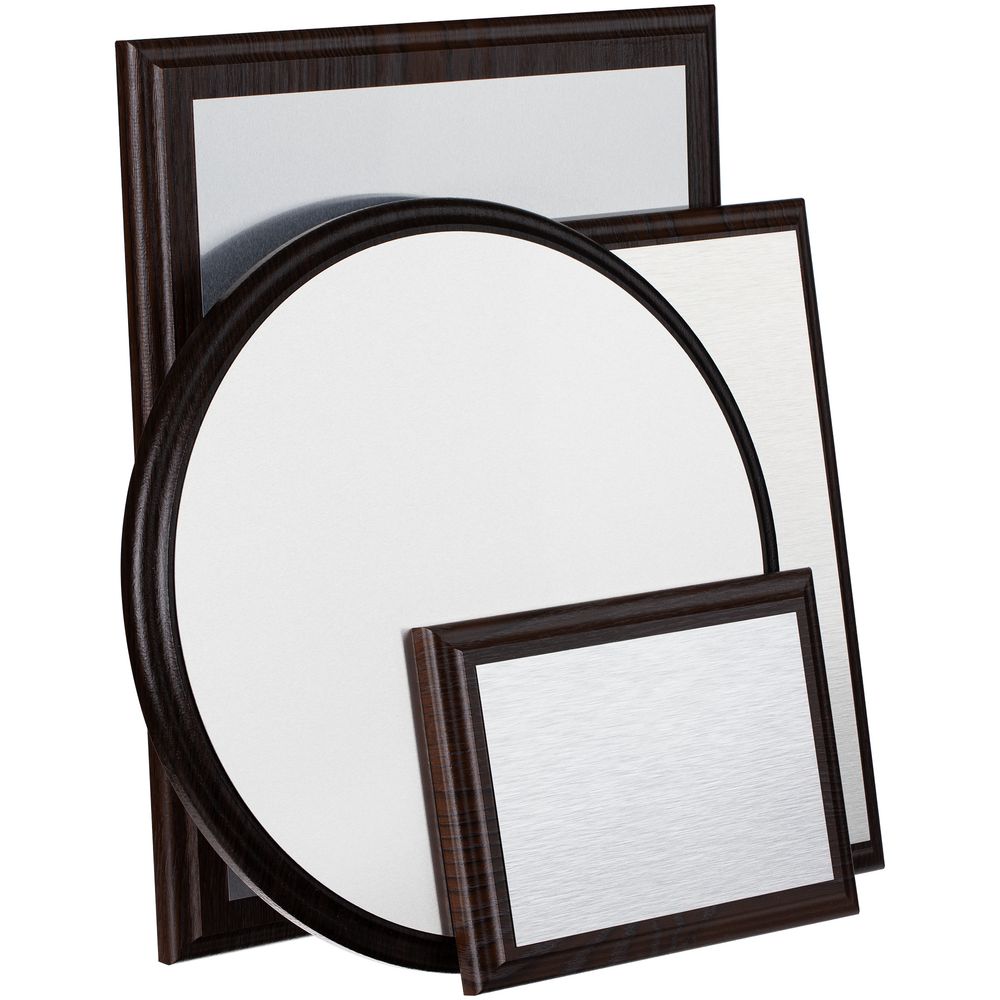 Плакетка Plaque, большая, венге с серебристой пластиной — изображение 7