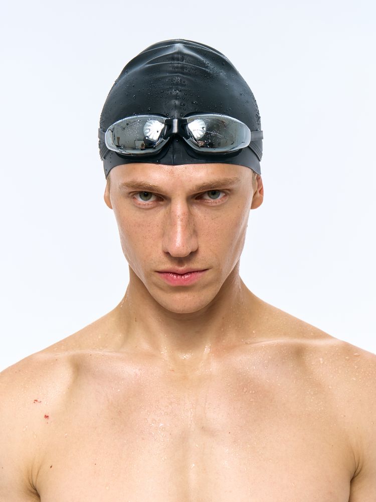 Очки для плавания зеркальные Underwater, черные — изображение 9