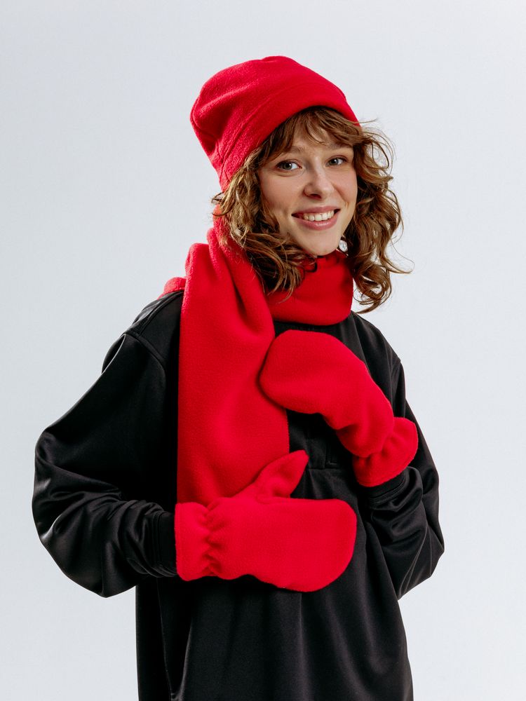 Шапка Fleecy, красная — изображение 7