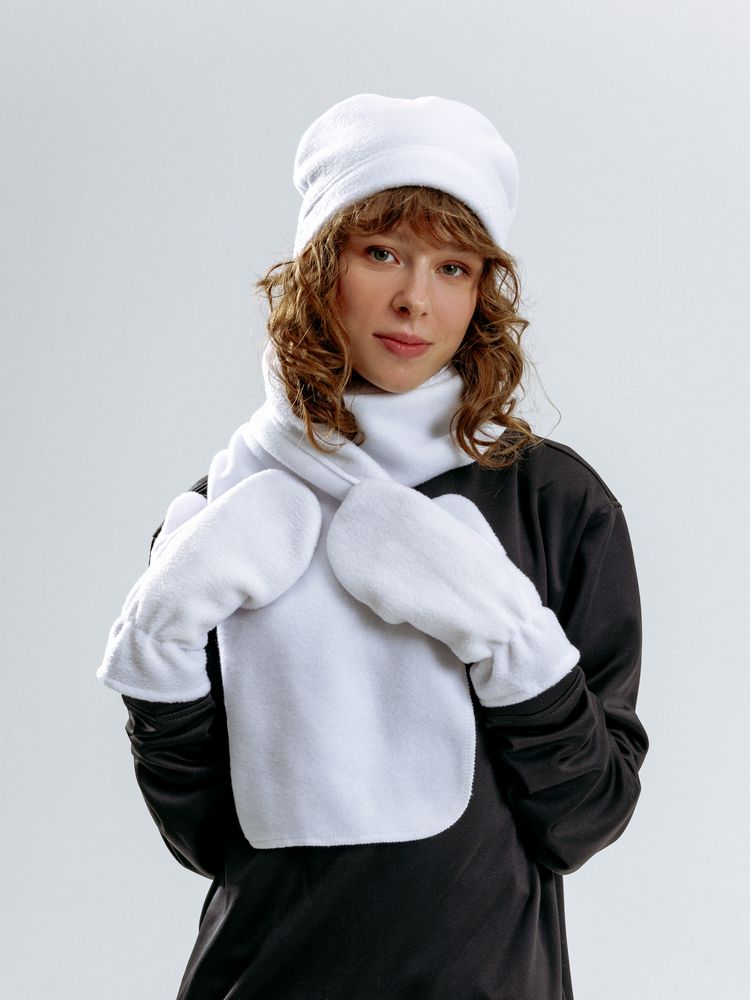 Варежки Fleecy, белые — изображение 8