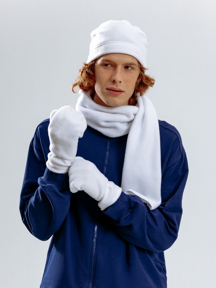 Варежки Fleecy, белые — изображение 9