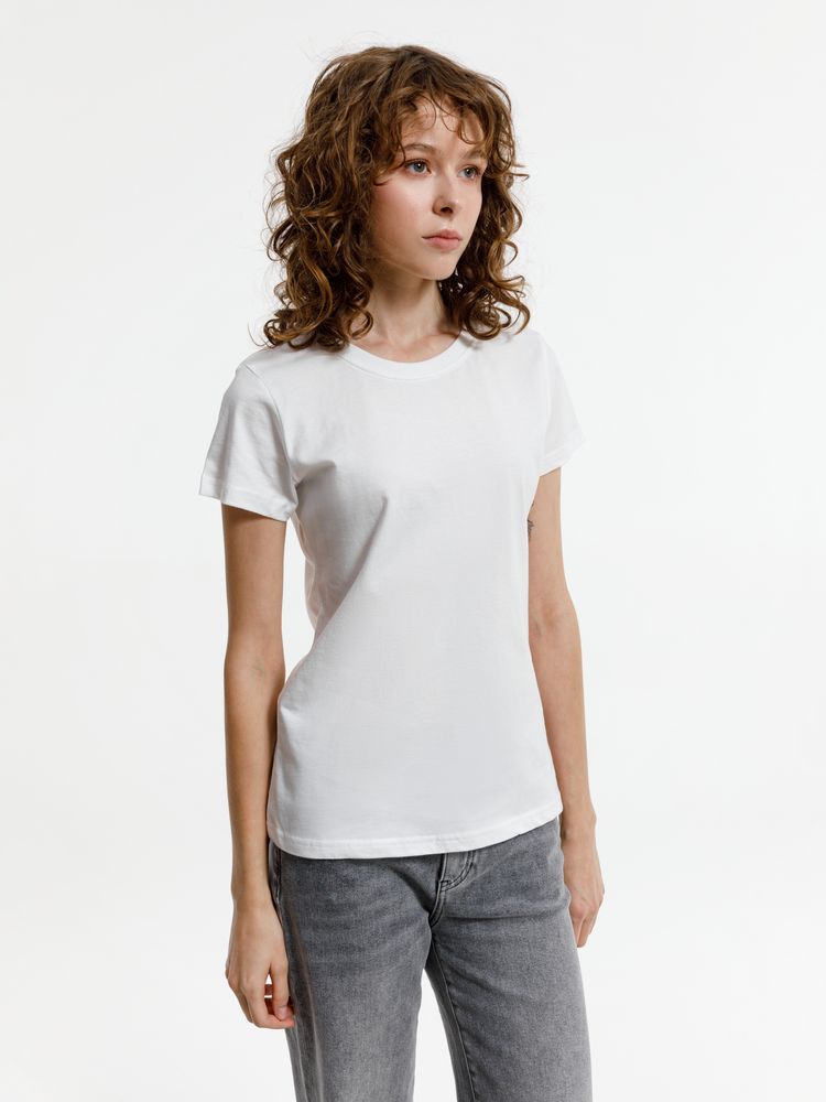 Футболка женская T-bolka Lady, белая (белоснежная) — изображение 9