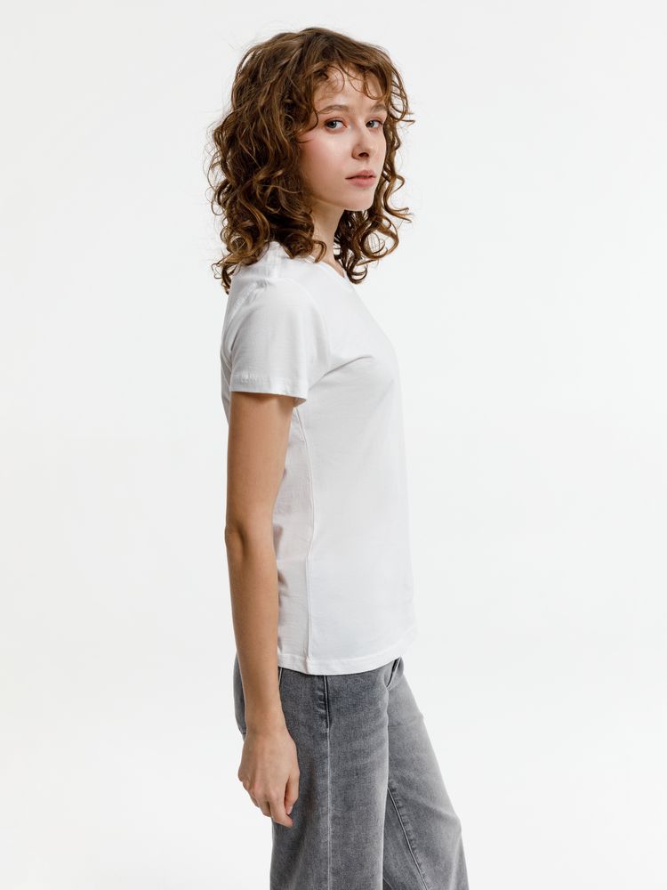 Футболка женская T-bolka Lady, белая (белоснежная) — изображение 8