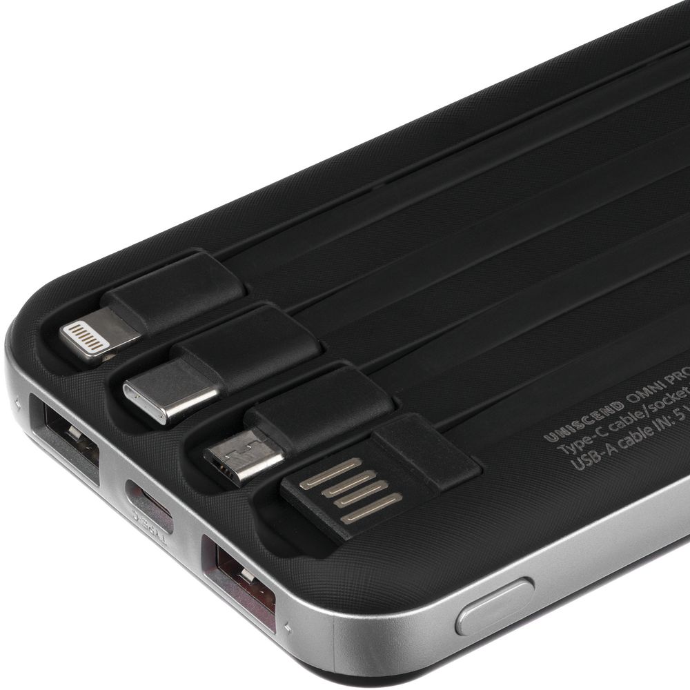Внешний аккумулятор Omni Pro 10000 мАч, черный — изображение 5