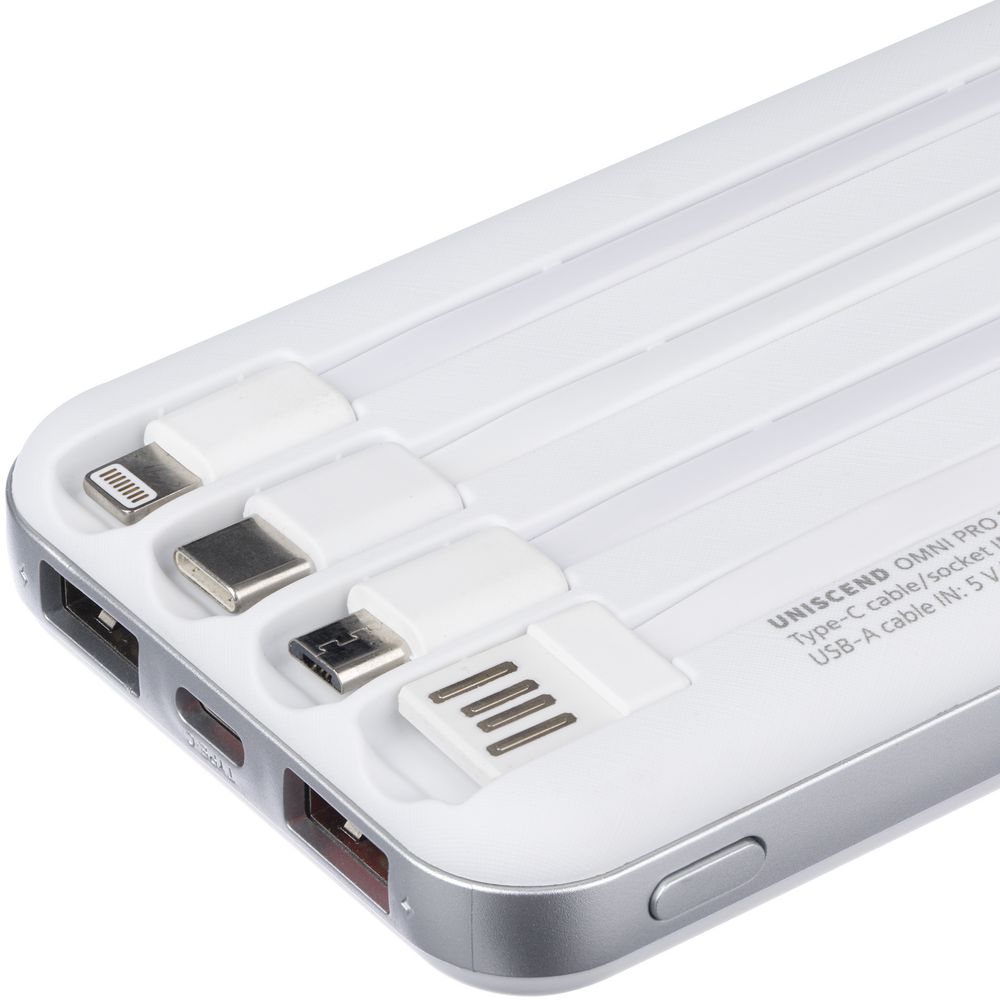 Внешний аккумулятор Omni Pro 10000 мАч, белый — изображение 6
