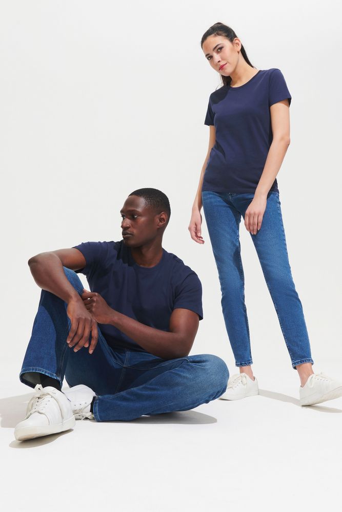 Футболка унисекс Regent 150, синяя (джинс) — изображение 13