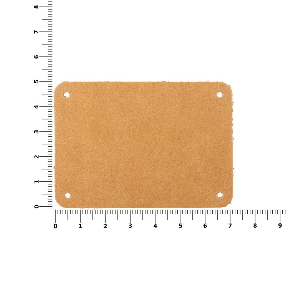 Лейбл кожаный Beta, XL, бежевый — изображение 4