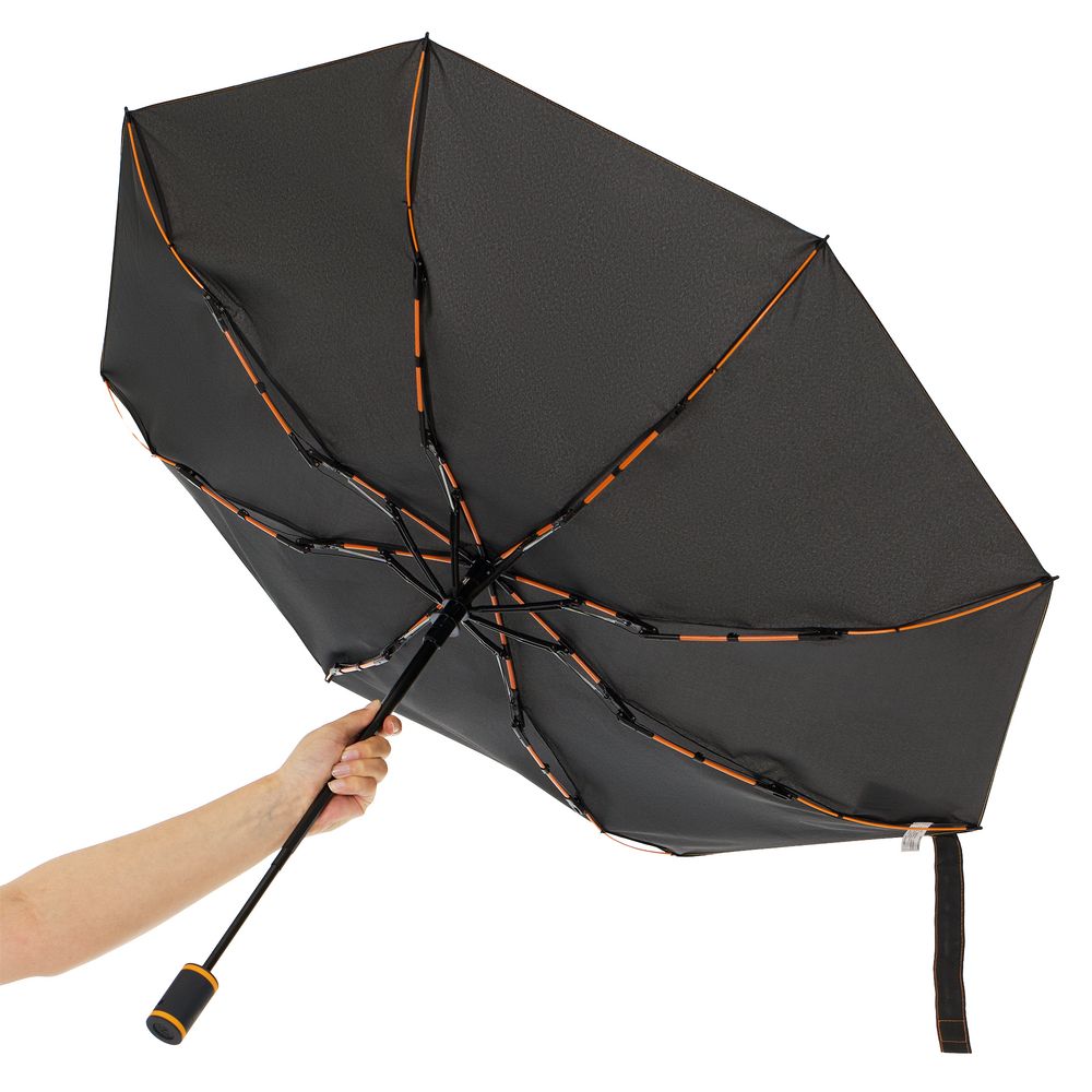 Зонт складной AOC Mini с цветными спицами, оранжевый — изображение 10